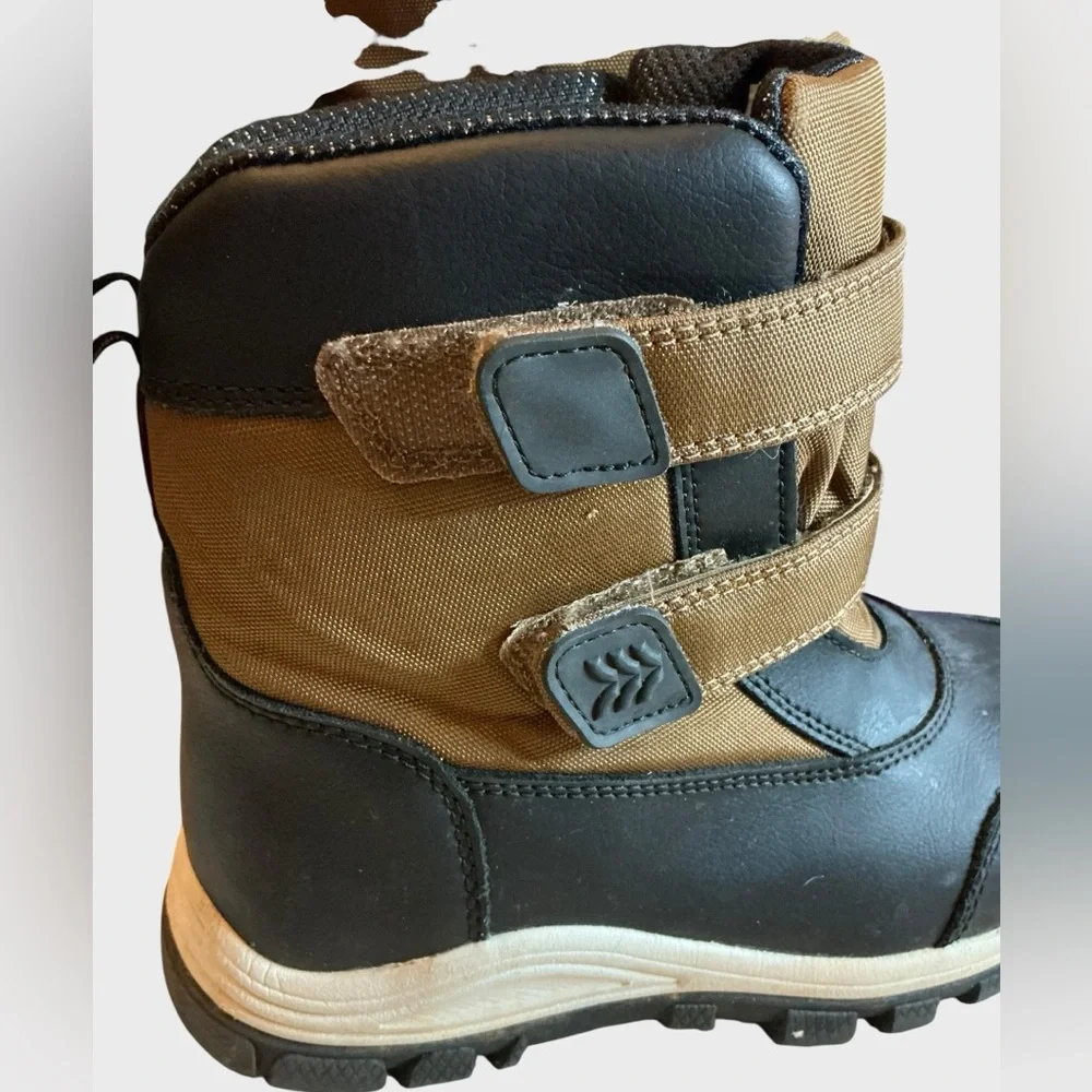 Thermolite Kids Snow Boots Size 2 Waterproof Winter Boots Brown